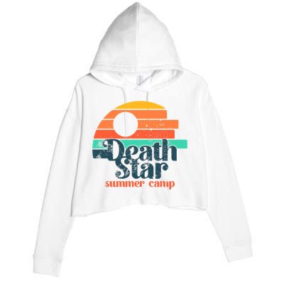 Death Star Summer Camp Funny Summer Vibes Crop Fleece Hoodie
