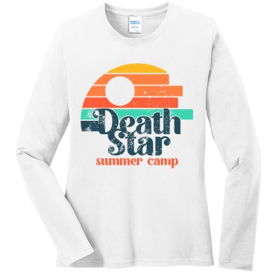 Death Star Summer Camp Funny Summer Vibes Ladies Long Sleeve Shirt