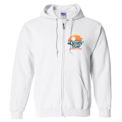 Death Star Summer Camp Funny Summer Vibes Full Zip Hoodie