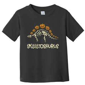 Dinosaur Skeleton Stegosaurus Halloween Toddler T-Shirt