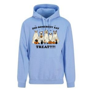 Did Somebody Say Treat Ghost Dogs Lovers Halloween Costume Unisex Surf Hoodie