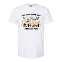 Did Somebody Say Treat Ghost Dogs Lovers Halloween Costume Softstyle CVC T-Shirt