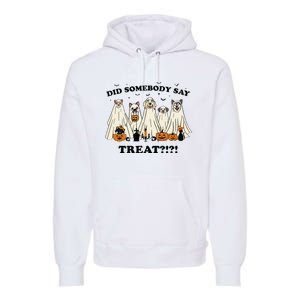 Did Somebody Say Treat Ghost Dogs Lovers Halloween Costume Premium Hoodie