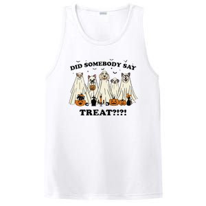 Did Somebody Say Treat Ghost Dogs Lovers Halloween Costume PosiCharge Competitor Tank