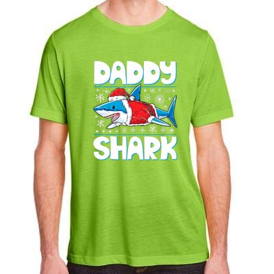 Daddy Sharkmas Shark Santa Hat Christmas Lights Boys Xmas Adult ChromaSoft Performance T-Shirt