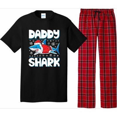 Daddy Sharkmas Shark Santa Hat Christmas Lights Boys Xmas Pajama Set