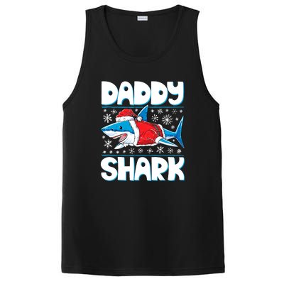 Daddy Sharkmas Shark Santa Hat Christmas Lights Boys Xmas PosiCharge Competitor Tank