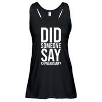 Did Someone Say Shenanigans Funny St Patricks Day Ladies Essential Flowy Tank