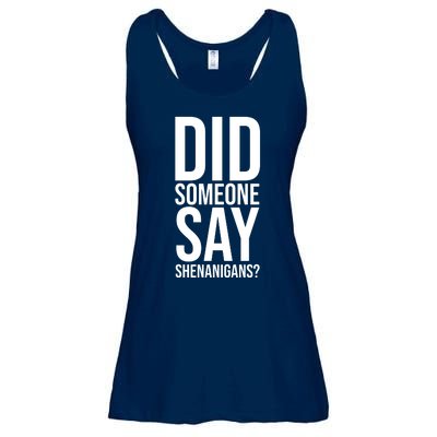 Did Someone Say Shenanigans Funny St Patricks Day Ladies Essential Flowy Tank