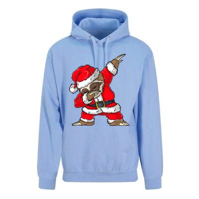 Dabbing Santa Sloth Merry Slothmas Christmas Pajama Funny Gift Unisex Surf Hoodie