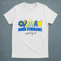 Down Syndrome Support Squad Rainbow Floral Heart T-Shirt