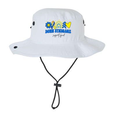 Down Syndrome Support Squad Rainbow Floral Heart Bucket Hat