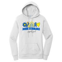 Down Syndrome Support Squad Rainbow Floral Heart Women's Pullover Hoodie