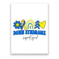 Down Syndrome Support Squad Rainbow Floral Heart Poster