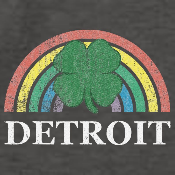 Detroit Shamrock St. Patrick's Day Rainbow Saint Paddy's Vector Backpack