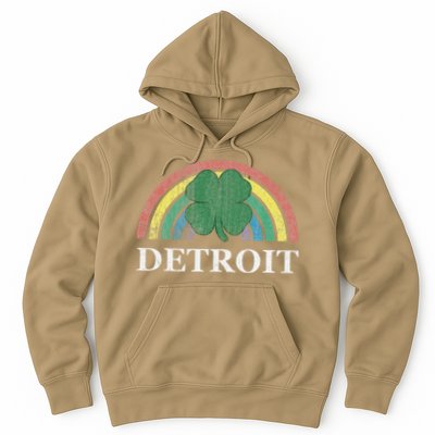 Detroit Shamrock St. Patrick's Day Rainbow Saint Paddy's Hoodie