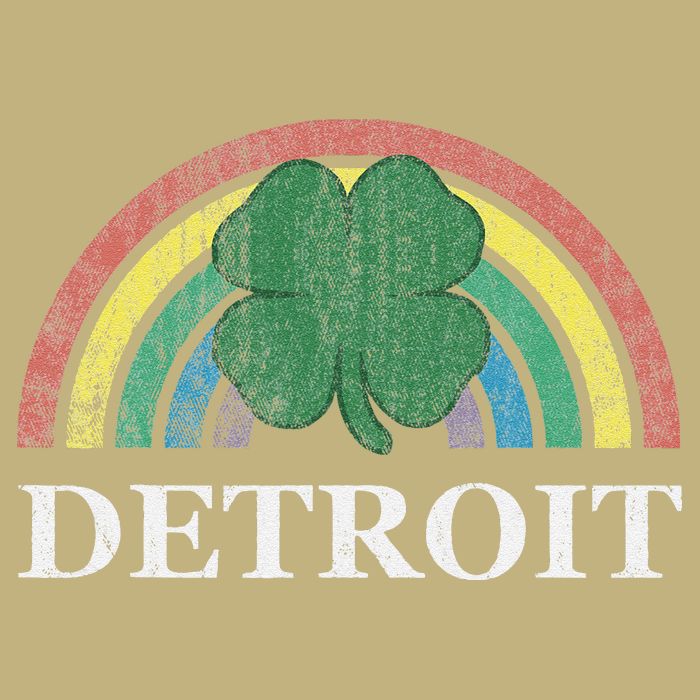 Detroit Shamrock St. Patrick's Day Rainbow Saint Paddy's Hoodie