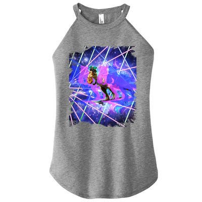 Dinosaur Skateboard Skateboarding Rave Trippy Laser Pizza Meaningful Gift Women’s Perfect Tri Rocker Tank