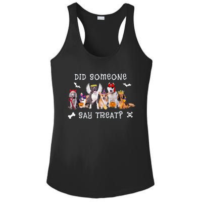 Did Someone Say Treat Funny Dog Halloween Ladies PosiCharge Competitor Racerback Tank