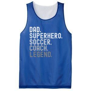 Dad Superhero Soccer Coach Legend Soccer FatherS Day Great Gift Mesh Reversible Basketball Jersey Tank