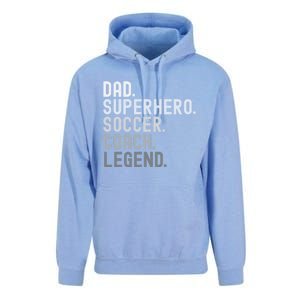 Dad Superhero Soccer Coach Legend Soccer FatherS Day Great Gift Unisex Surf Hoodie