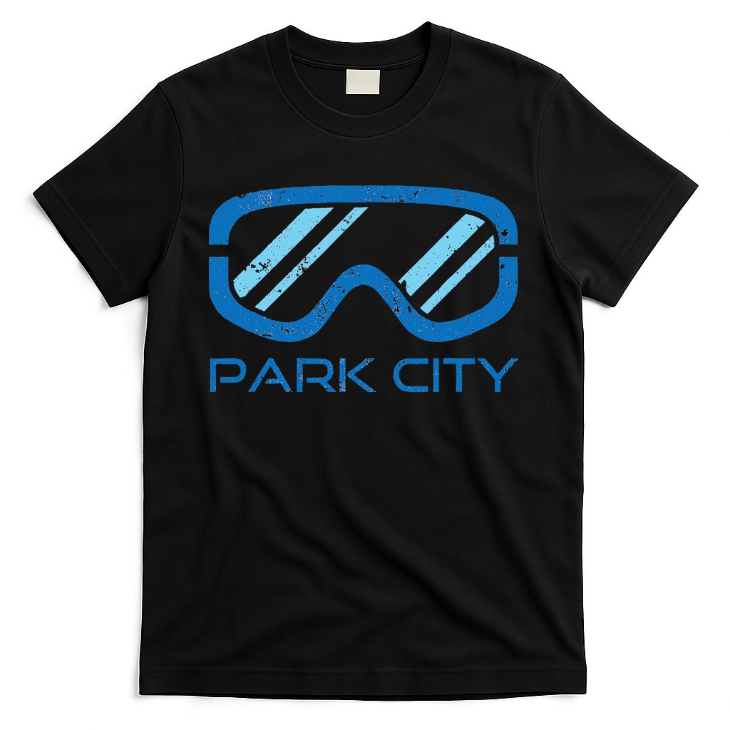Distressed Ski & Snowboard Goggle Park City Utah T-Shirt