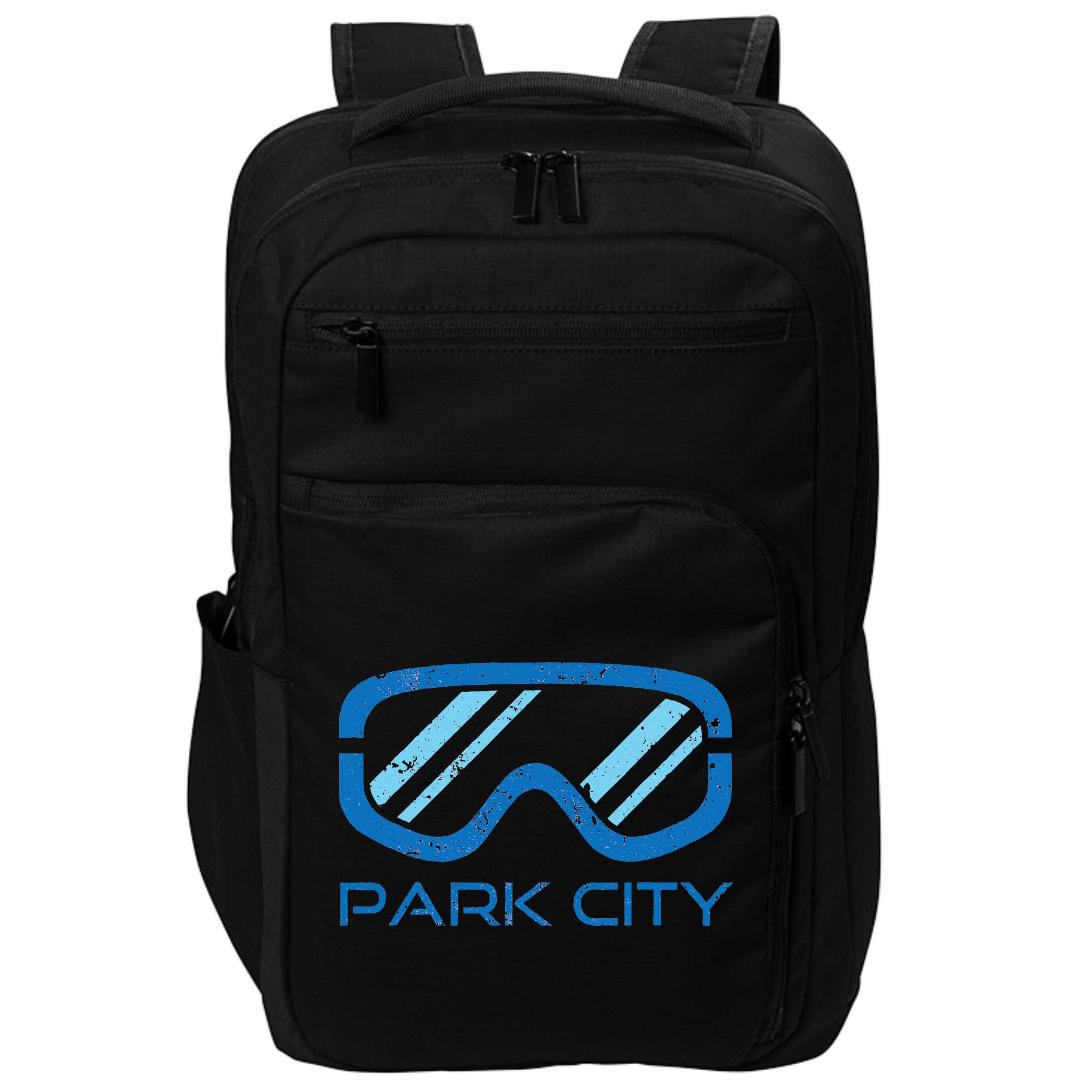 Distressed Ski & Snowboard Goggle Park City Utah Impact Tech Backpack