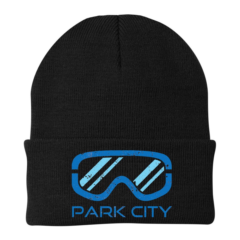 Distressed Ski & Snowboard Goggle Park City Utah Beanie