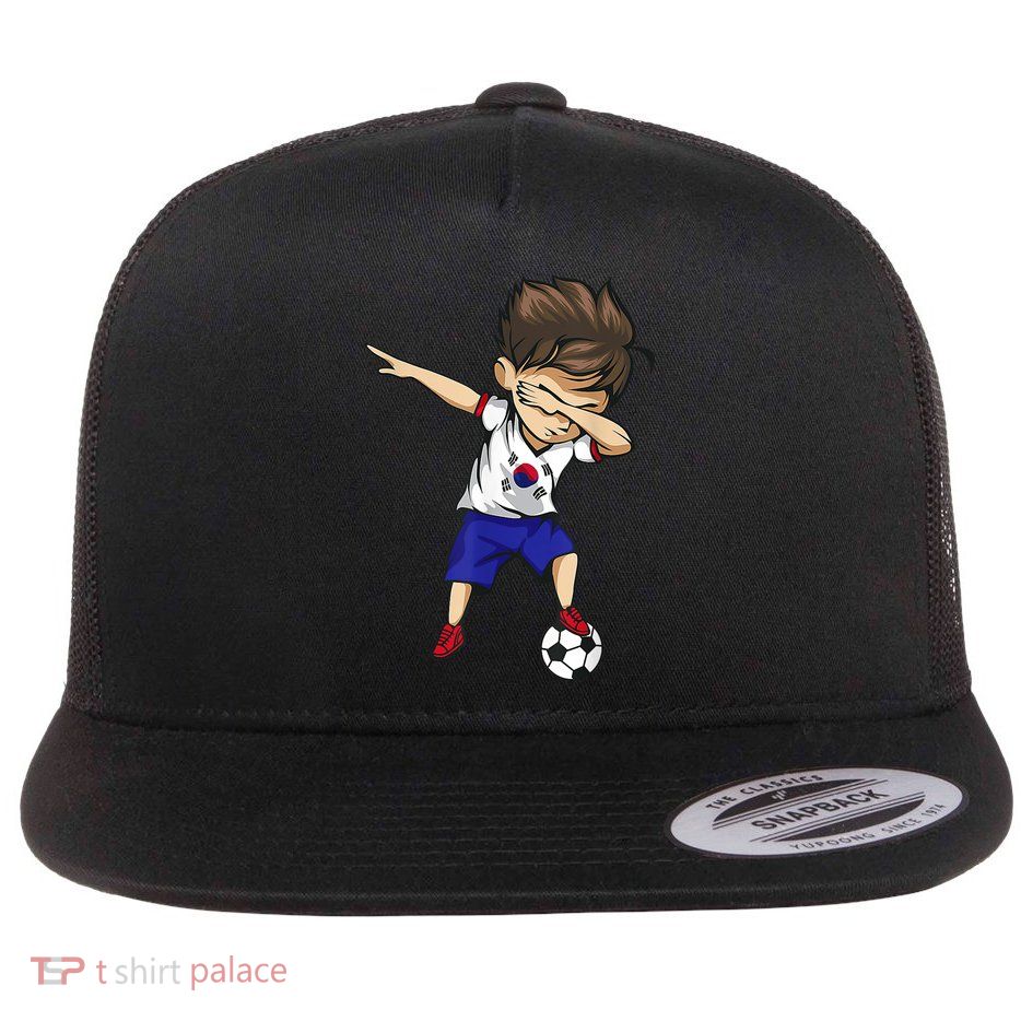 Dabbing Soccer  South Korea Jersey Shirt Korean Football Flatbill Hat