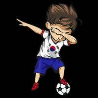 Dabbing Soccer  South Korea Jersey Shirt Korean Football 16 in Basic Backpack