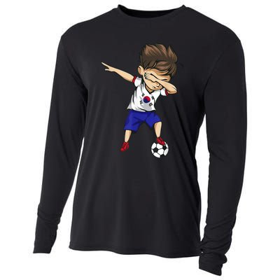 Dabbing Soccer  South Korea Jersey Shirt Korean Football Cooling Performance Long Sleeve Crew