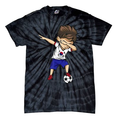 Dabbing Soccer  South Korea Jersey Shirt Korean Football Tie-Dye T-Shirt