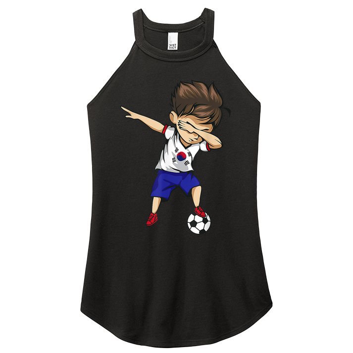 Dabbing Soccer  South Korea Jersey Shirt Korean Football Women's Perfect Tri Rocker Tank