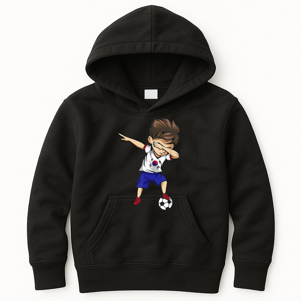 Dabbing Soccer  South Korea Jersey Shirt Korean Football Kids Hoodie