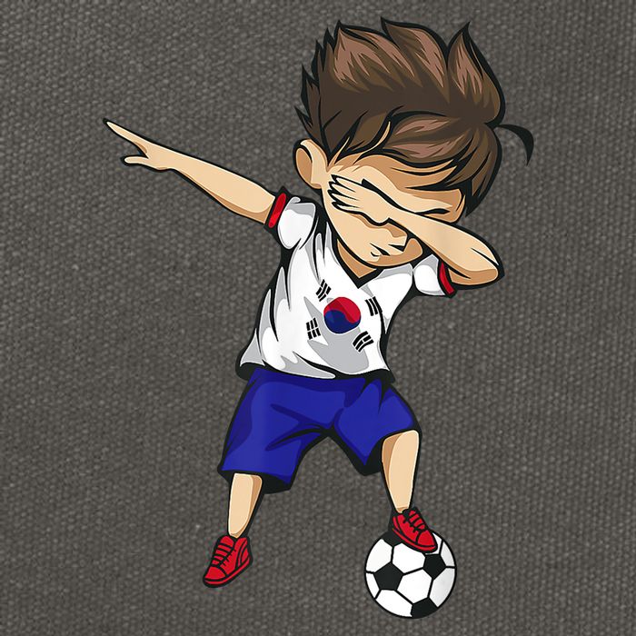Dabbing Soccer  South Korea Jersey Shirt Korean Football Cotton Canvas Backpack