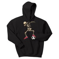 Dabbing Skeleton soccer Halloween Costumes Kids Hoodie