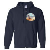 Drinking Skeleton Summer Tropical Beach Vacation Skeleton Full Zip Hoodie