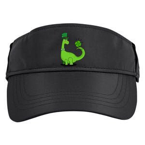 Dinosaur Shamrock St Patrick's Day Adult Drive Performance Visor