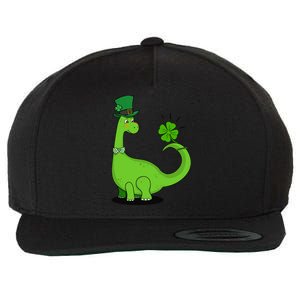 Dinosaur Shamrock St Patrick's Day Wool Snapback Cap