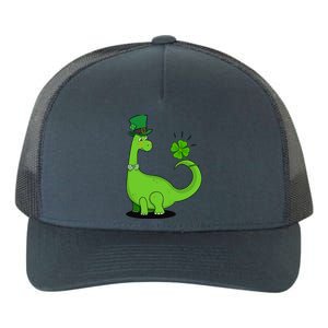 Dinosaur Shamrock St Patrick's Day Yupoong Adult 5-Panel Trucker Hat