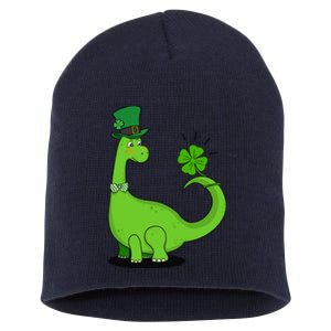 Dinosaur Shamrock St Patrick's Day Short Acrylic Beanie