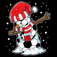 Dabbing Snowman Soccer Ball Christmas Santa Boys Dab Sport Team Cooling Performance Crew T-Shirt