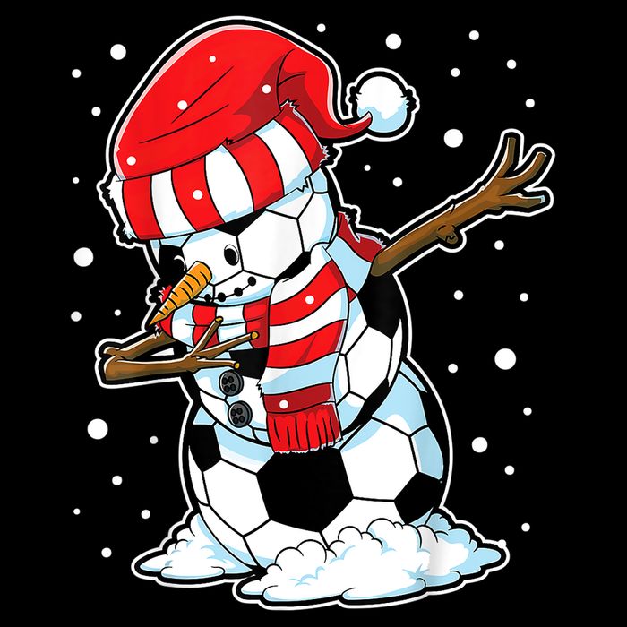 Dabbing Snowman Soccer Ball Christmas Santa Boys Dab Sport Team Cooling Performance Crew T-Shirt