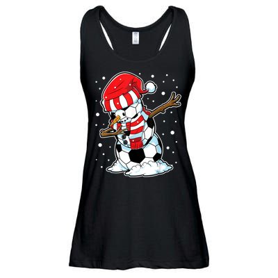 Dabbing Snowman Soccer Ball Christmas Santa Boys Dab Sport Team Ladies Essential Flowy Tank