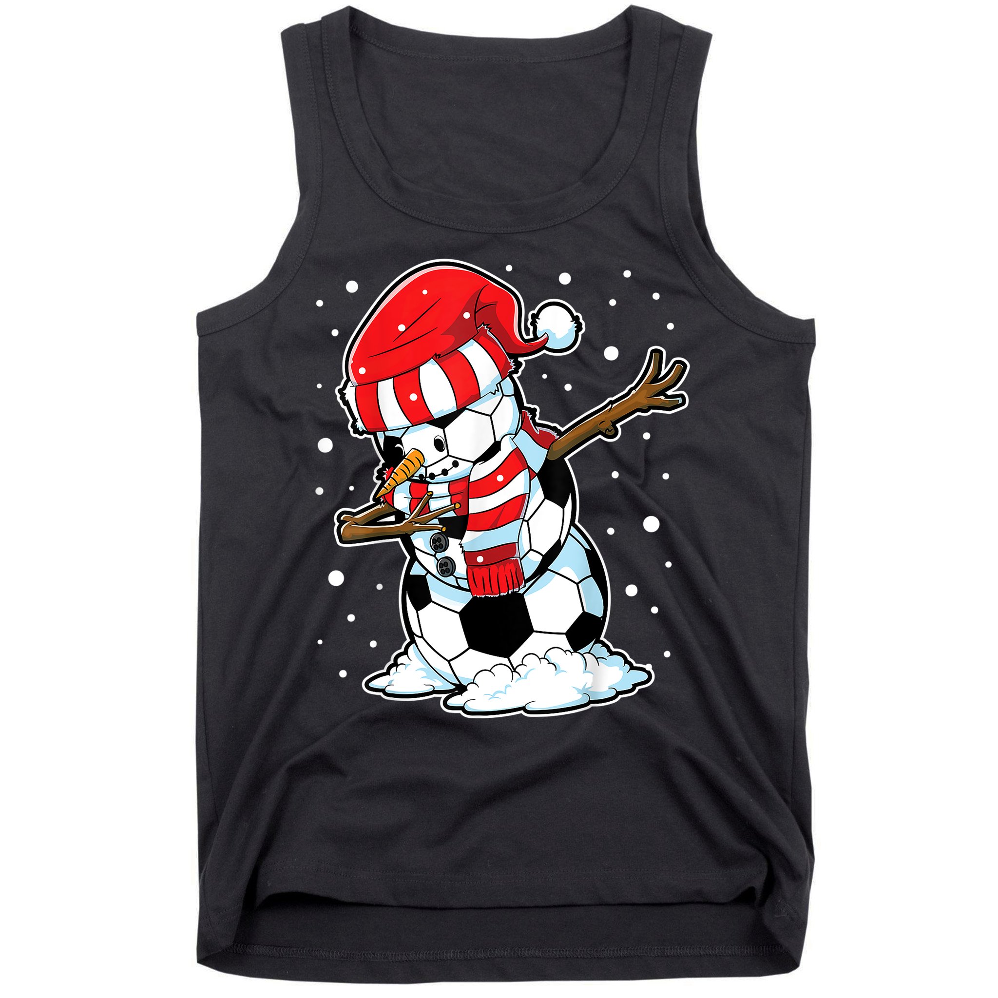 Dabbing Snowman Soccer Ball Christmas Santa Boys Dab Sport Team Tank Top