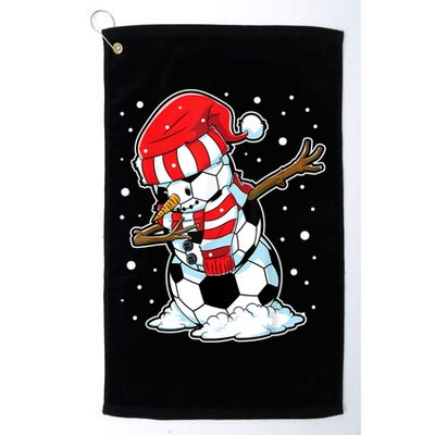 Dabbing Snowman Soccer Ball Christmas Santa Boys Dab Sport Team Golf Towel