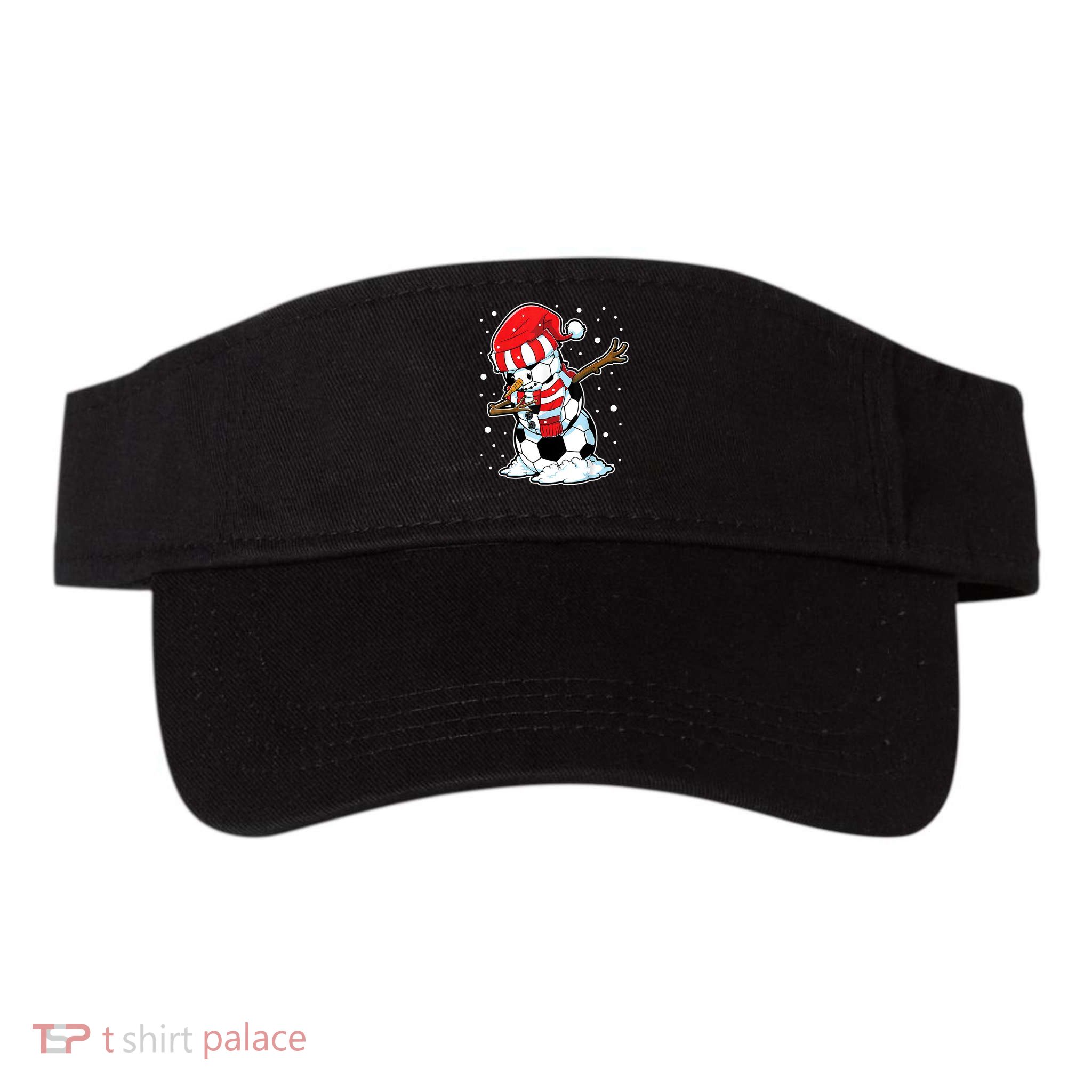 Dabbing Snowman Soccer Ball Christmas Santa Boys Dab Sport Team Visor