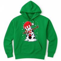 Dabbing Snowman Soccer Ball Christmas Santa Boys Dab Sport Team Hoodie
