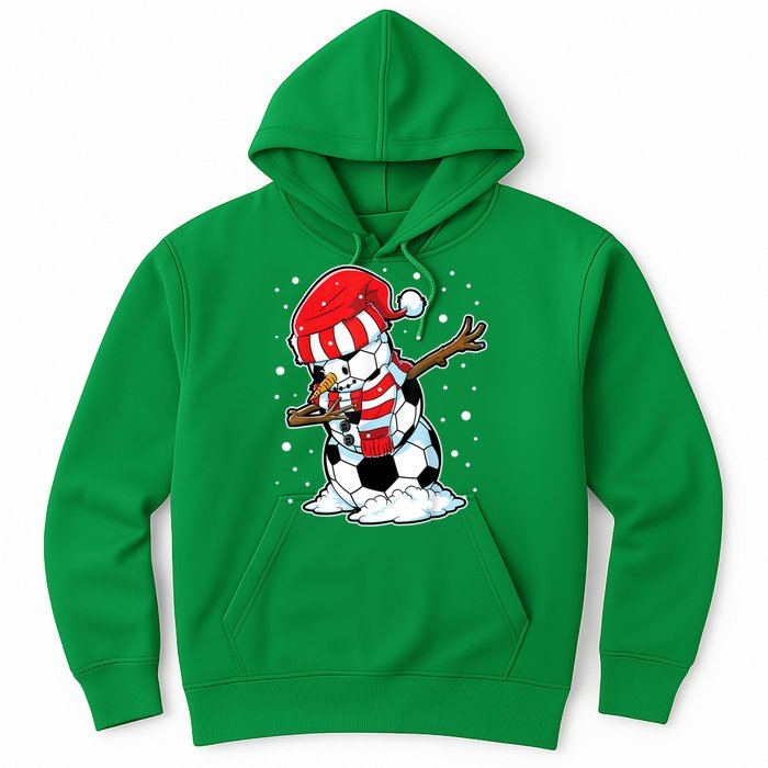 Dabbing Snowman Soccer Ball Christmas Santa Boys Dab Sport Team Hoodie