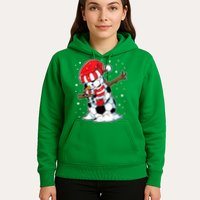 Dabbing Snowman Soccer Ball Christmas Santa Boys Dab Sport Team Hoodie